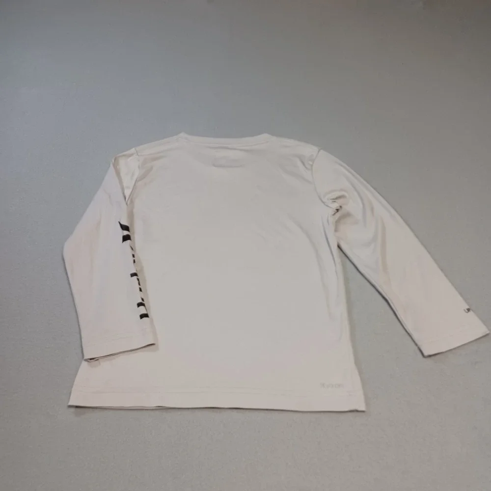 Hurley Boys Gray Long Sleeve Rash Guard Swim Shirt Size 6 Medium UPF Sun Shirt